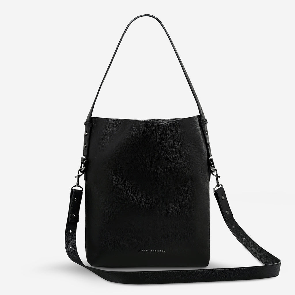 Ready and Willing Women's Black Leather Tote Bag | Status Anxiety®