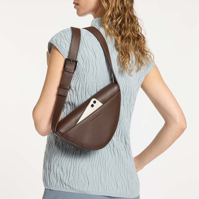 Status Anxiety Ethereal Women's Leather Crossbody Bag Cocoa