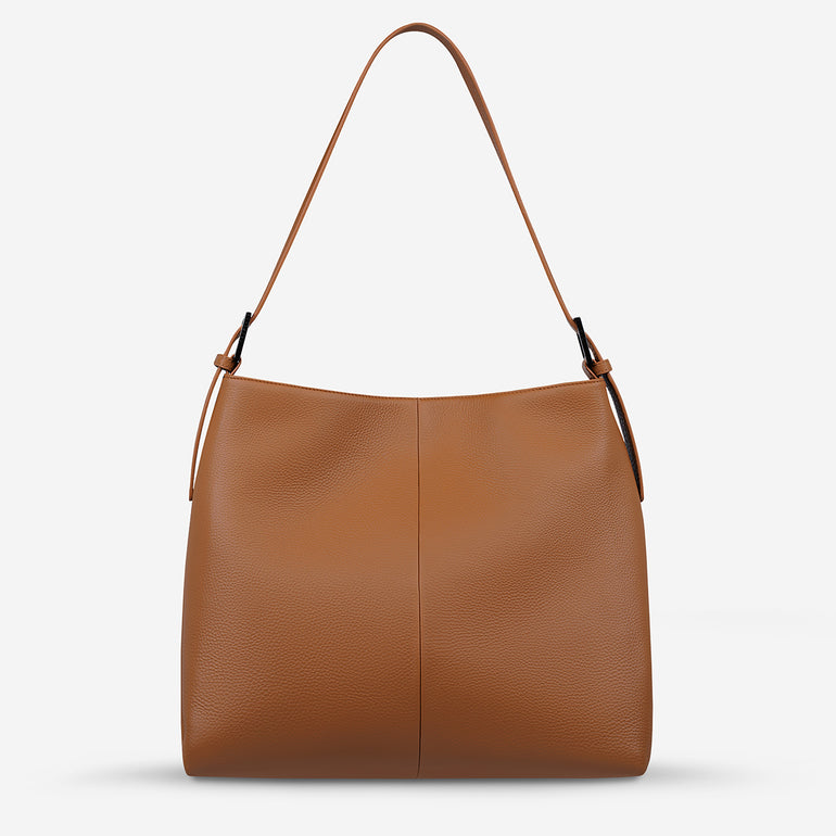 Status Anxiety Forget About It Women's Leather Tote Bag Camel