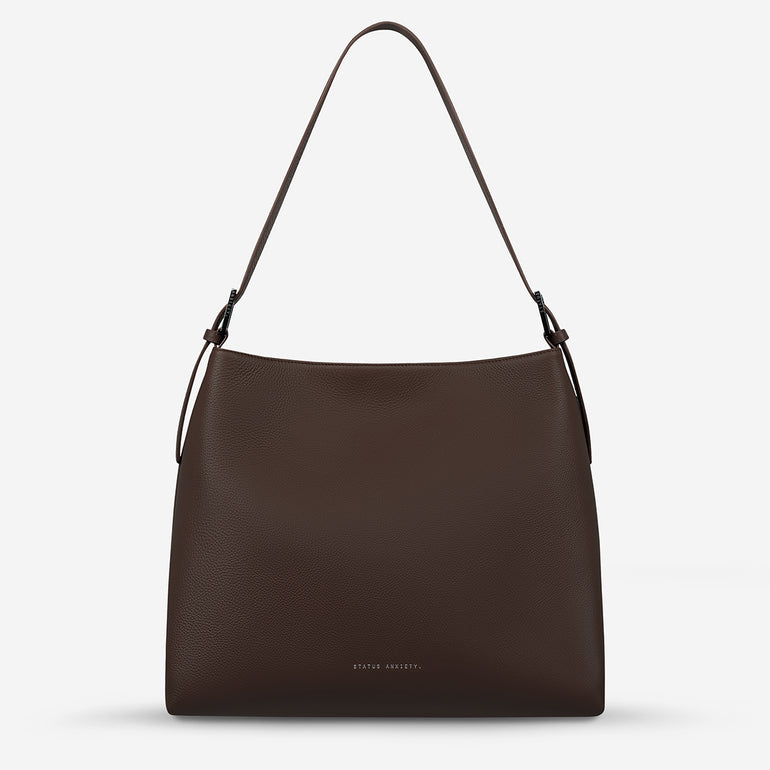 Status Anxiety Forget About It Women's Leather Tote Bag Cocoa