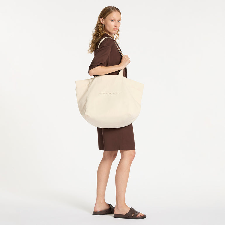 Status Anxiety Knees Deep Tote Bag Cream