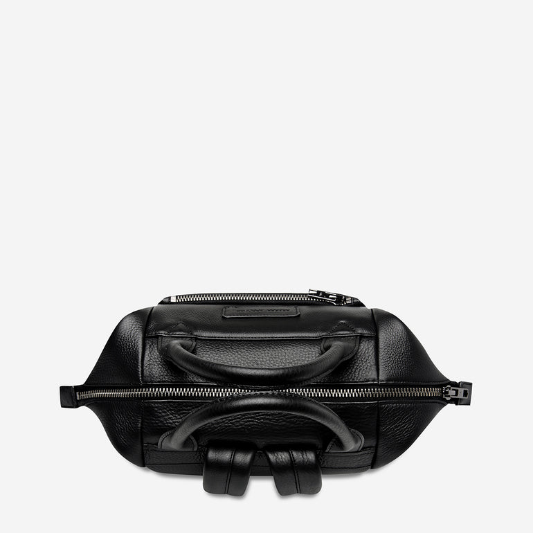 Status Anxiety Mini Waves Leather Backpack Black