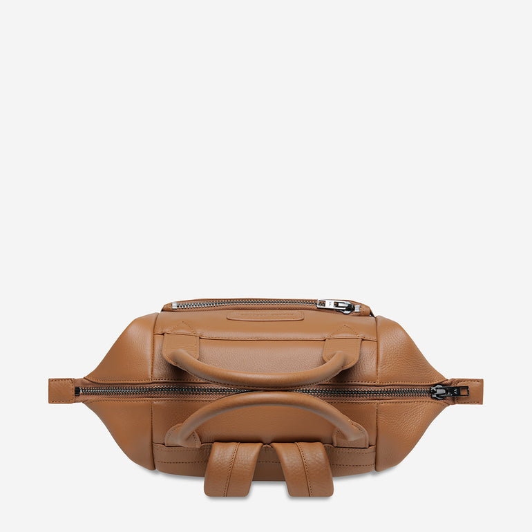 Status Anxiety Mini Waves Leather Backpack Camel