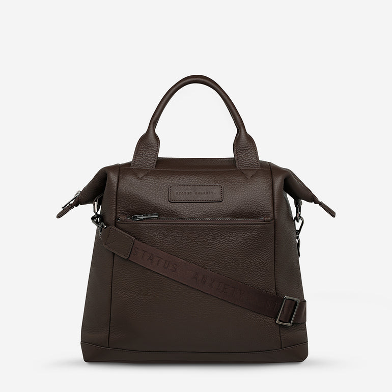 Status Anxiety Mini Waves Leather Backpack Cocoa