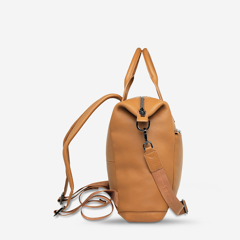 Status Anxiety Mini Waves Leather Backpack Tan