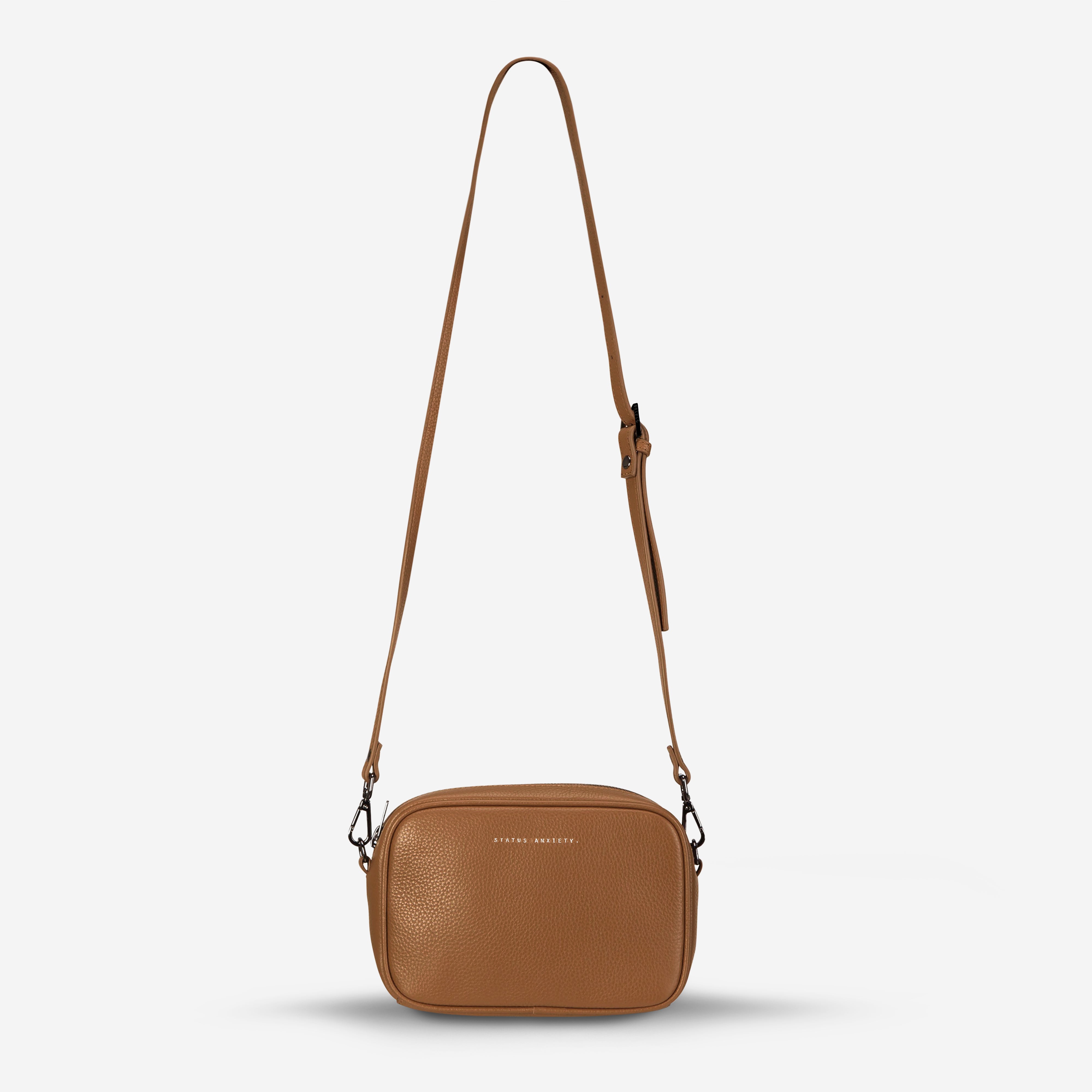 Status Anxiety Plunder Women's Leather Crossbody Bag Camel