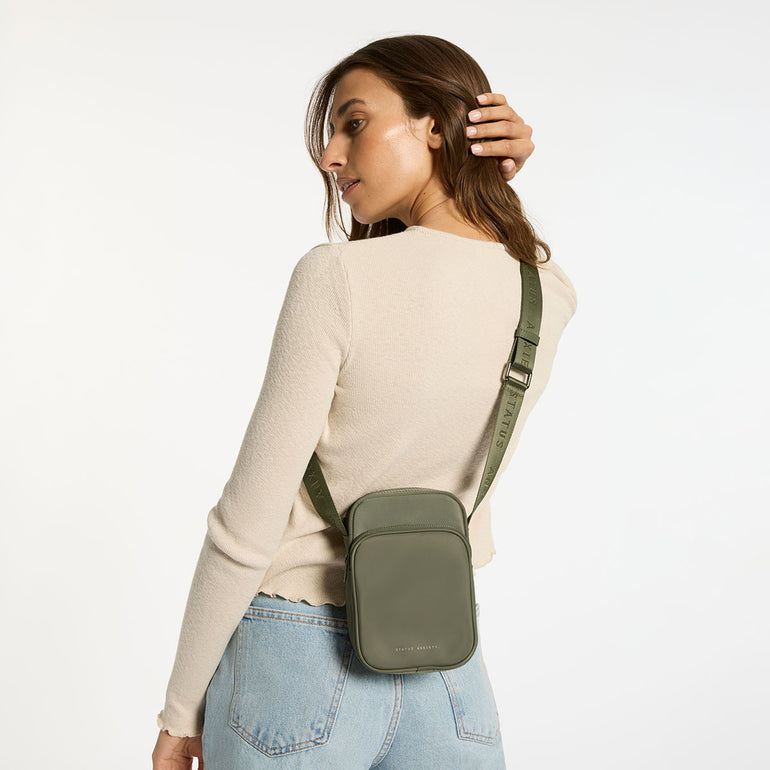 Recycled Status Anxiety Winnie Crossbody Bag Olive