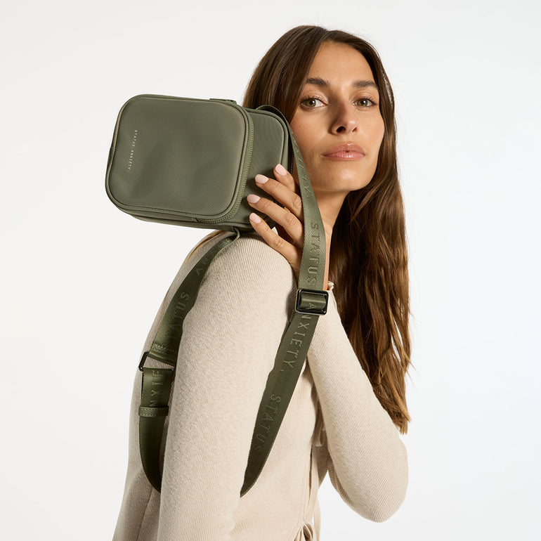 Recycled Status Anxiety Winnie Crossbody Bag Olive