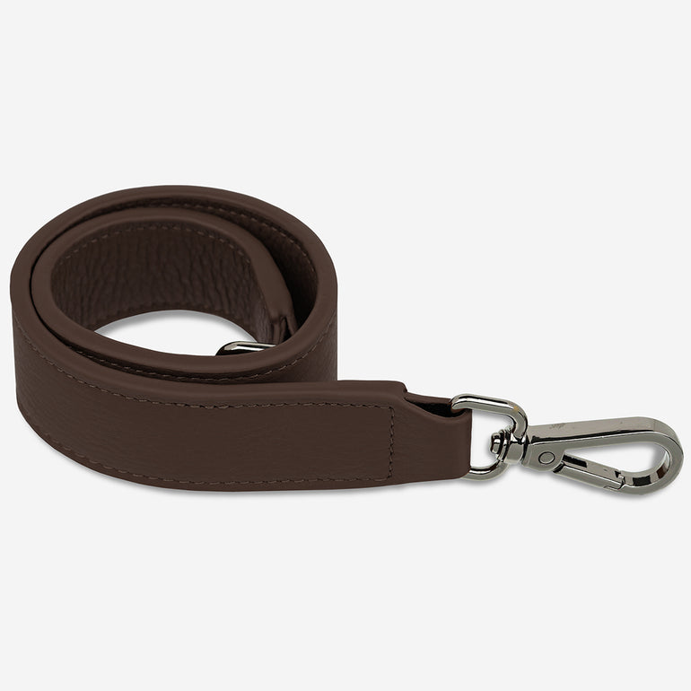 Status Anxiety Cocoa Short Leather Strap for Bags