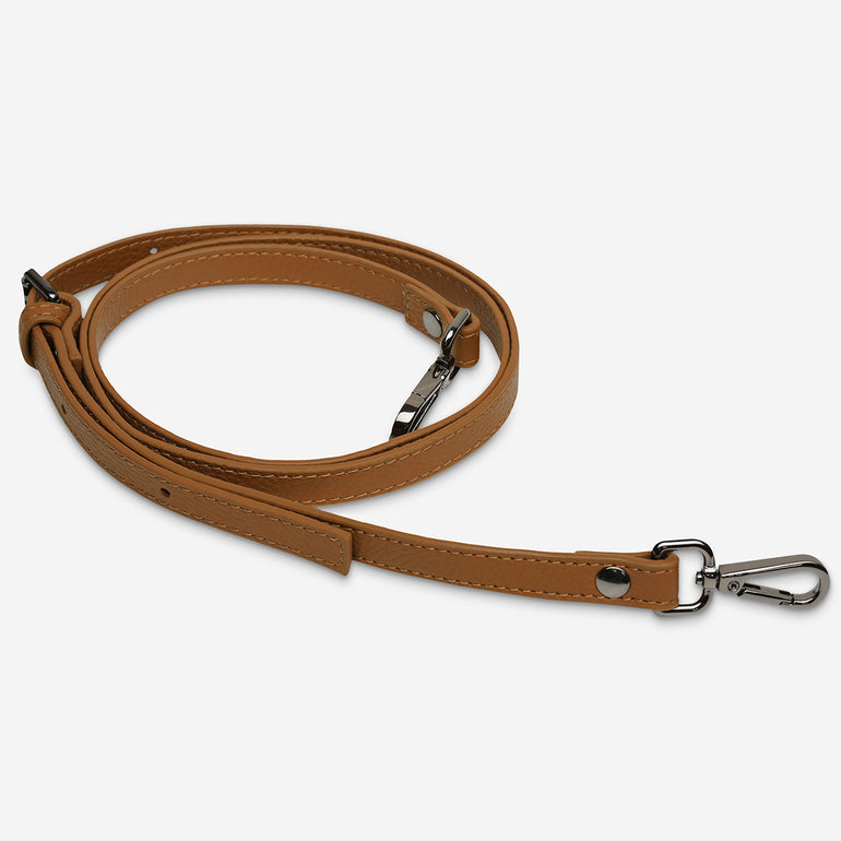 Status Anxiety Camel Thin Leather Strap for Bags 