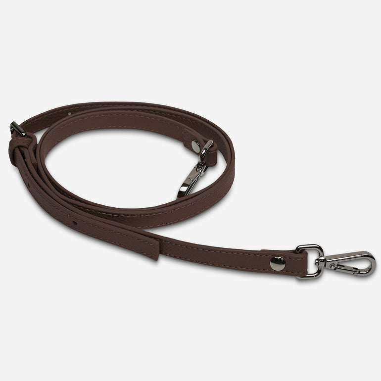 Status Anxiety Cocoa Thin Leather Strap for Bags 