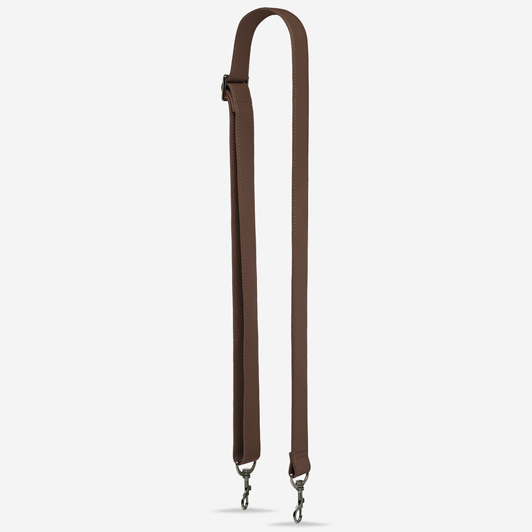 Status Anxiety Cocoa Wide Leather Strap for Bags 