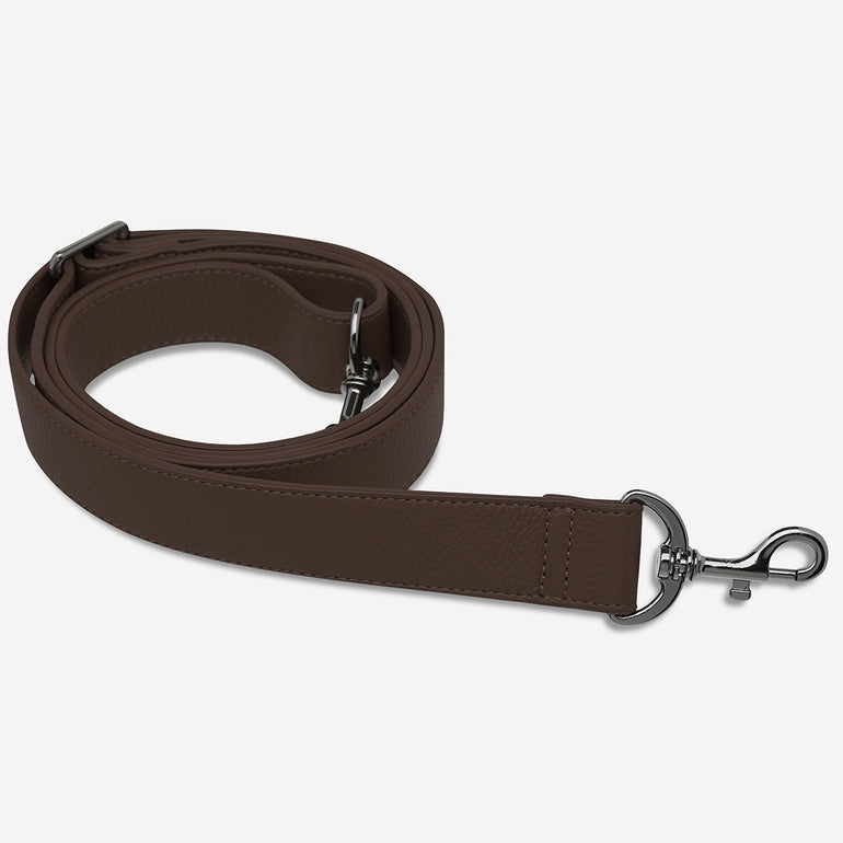 Status Anxiety Cocoa Wide Leather Strap for Bags 