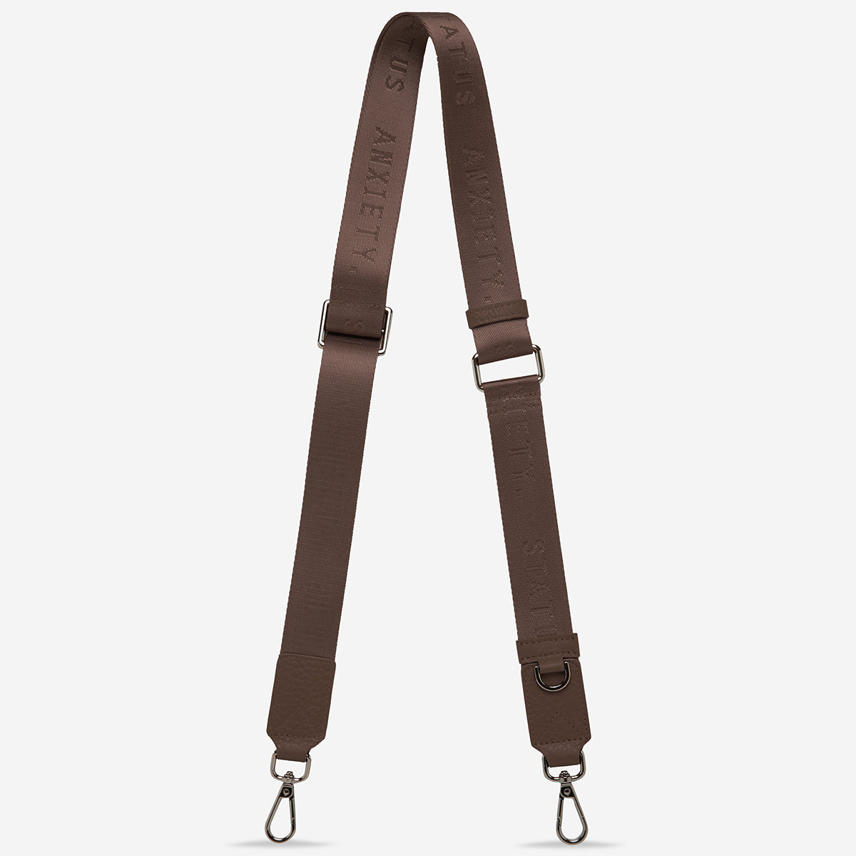 Status Anxiety Cocoa Thin Web Strap for Bags