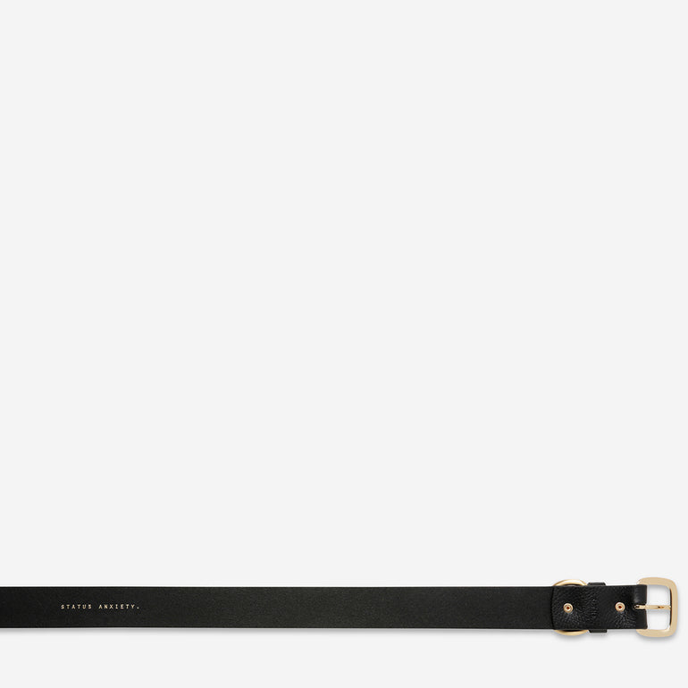 Status Anxiety Disarm Women's Leather Belt Black/Gold