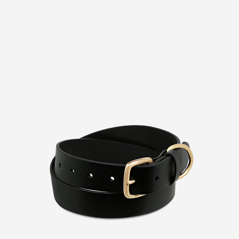 Status Anxiety Disarm Women's Leather Belt Black/Gold