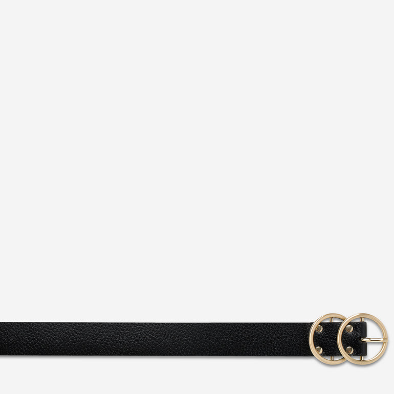 Status Anxiety Mislaid Women's Leather Belt Black / Gold