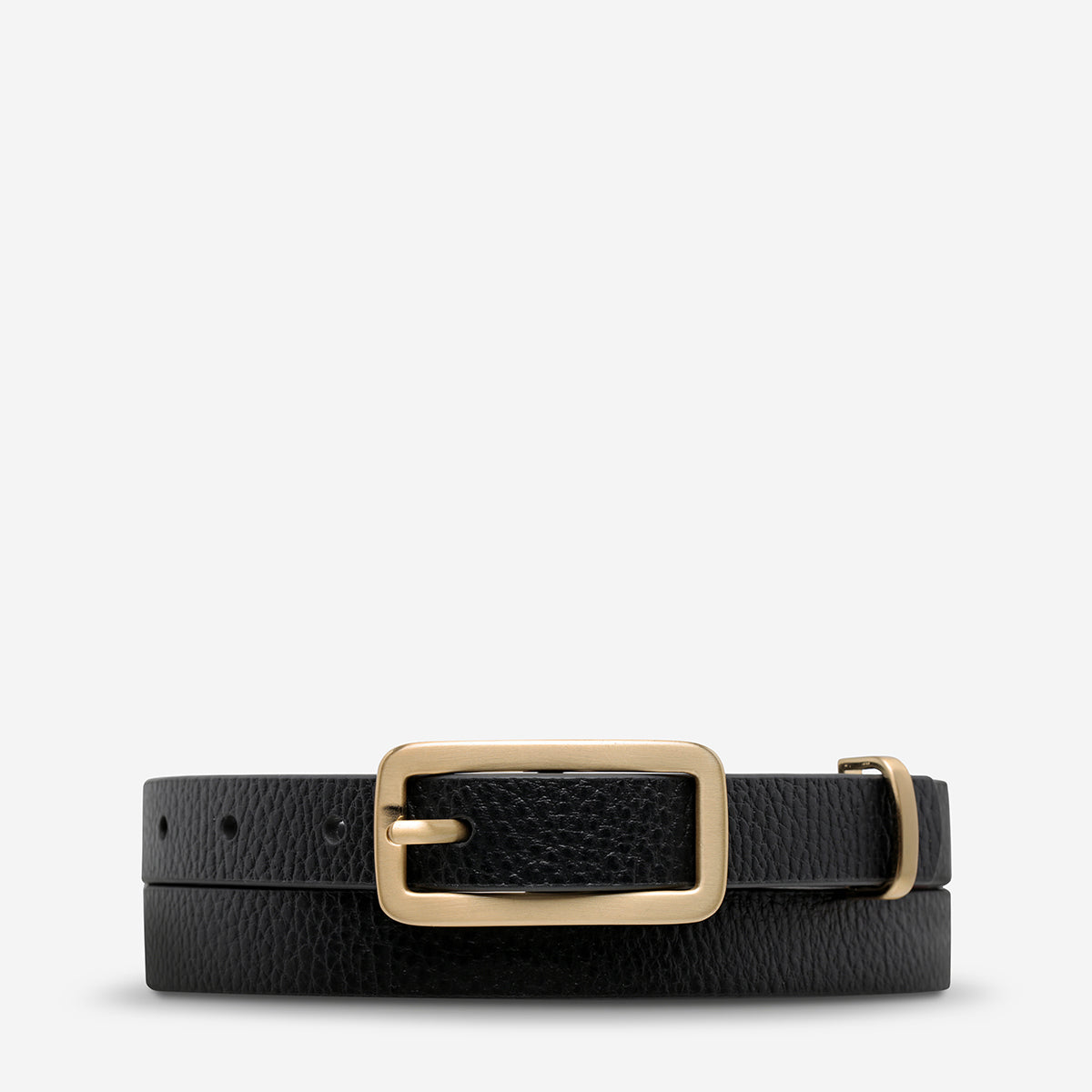 Status Anxiety Muse Women's Leather Belt Black/Gold