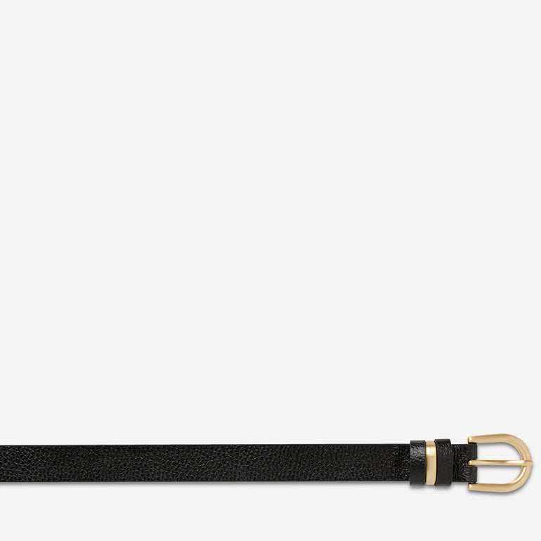 Status Anxiety Over and Over Women's Leather Belt Black / Gold