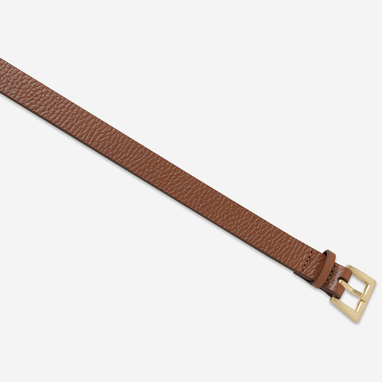 Status Anxiety ‘Part of Me’ Women's Leather Belt Tan / Gold