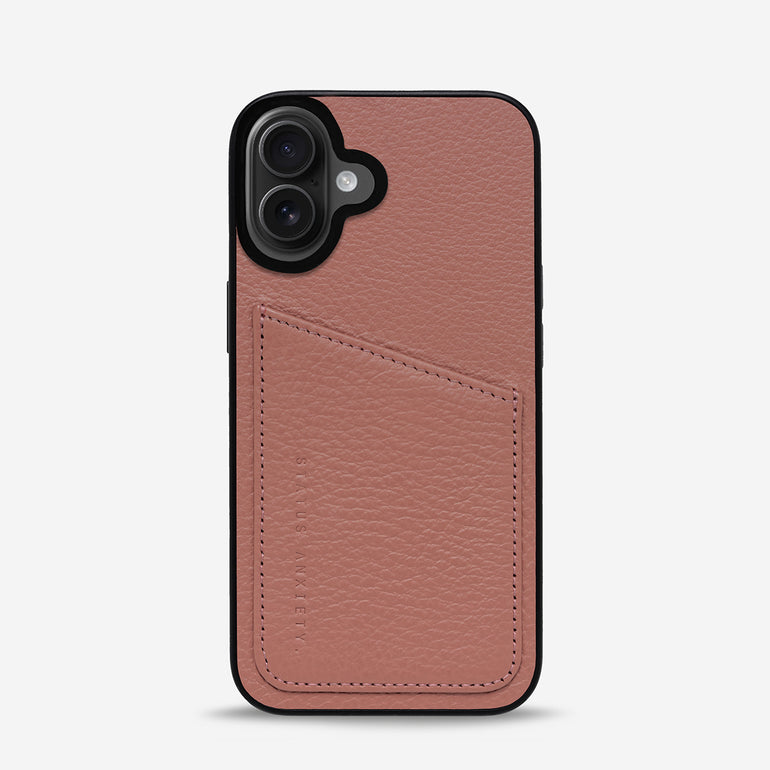 Status Anxiety Who's Who Leather iPhone Cases Dusty Rose