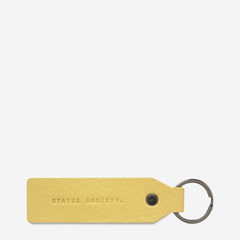 Status Anxiety Make Your Move Leather Keyring Buttermilk