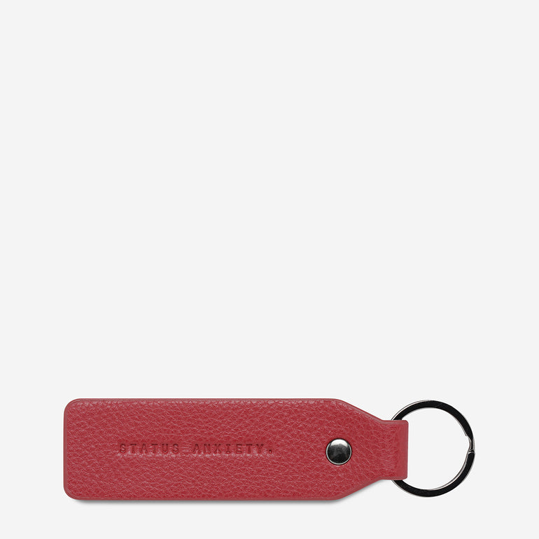 Status Anxiety Make Your Move Leather Keyring Rouge