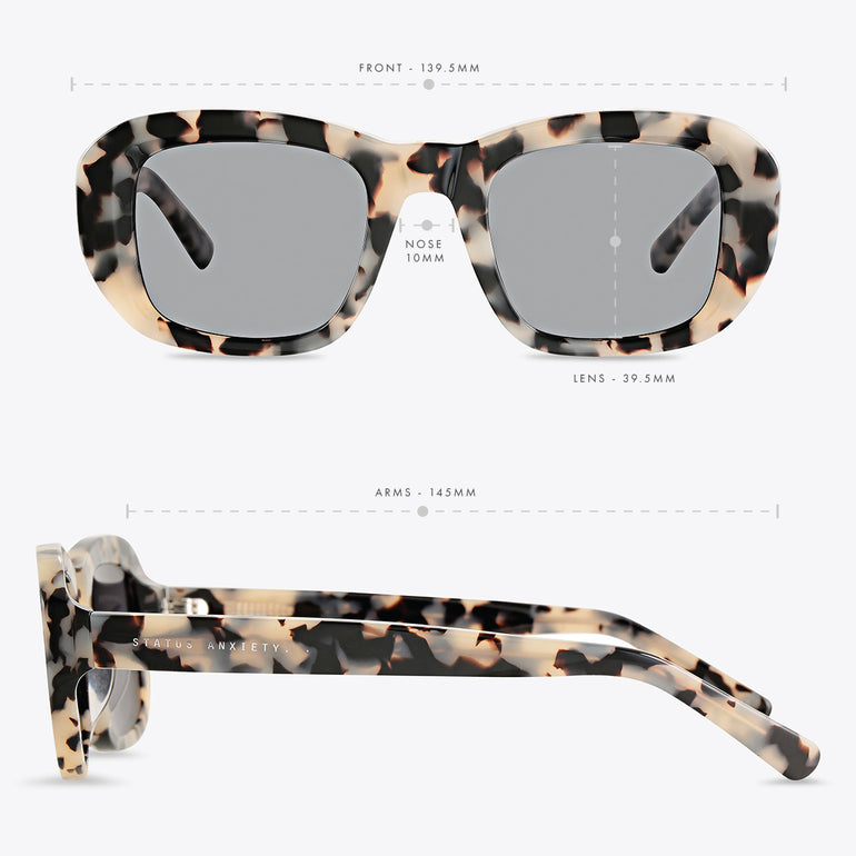 Status Anxiety Cascade Sunglasses White Tort