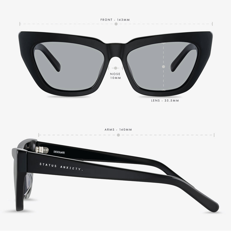 Status Anxiety Desolate Sunglasses Black