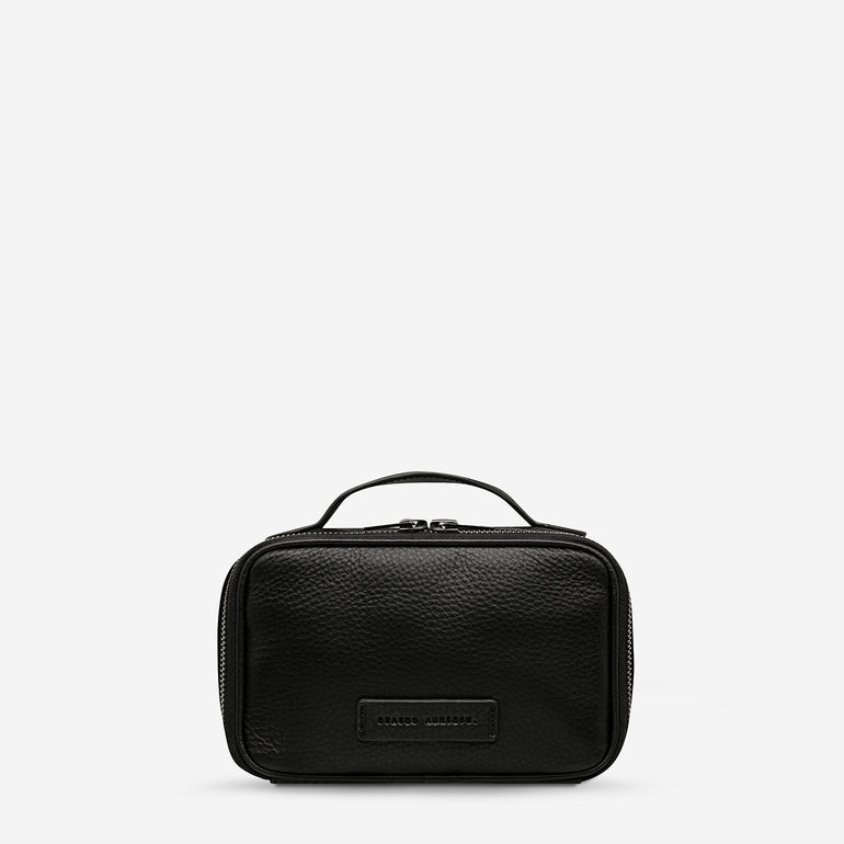 Status Anxiety Sail On Leather Toiletries Bag Black