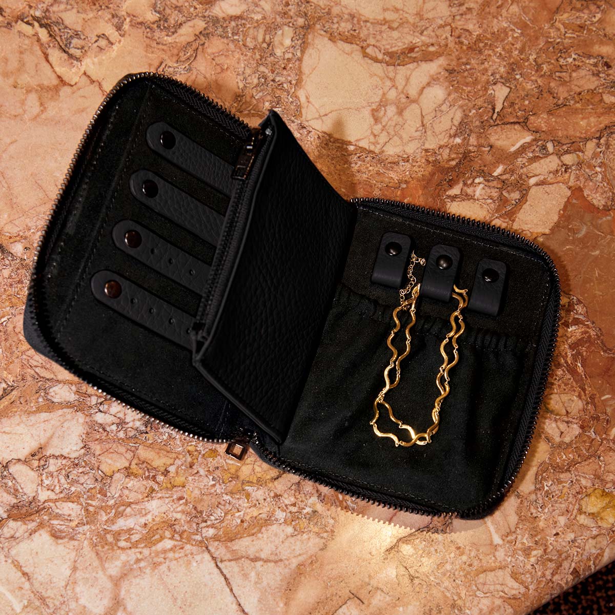 Status Anxiety Change Always Comes Jewellery Case Black