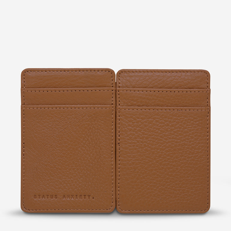 Status Anxiety Magic Flip Men's Leather Wallet Camel