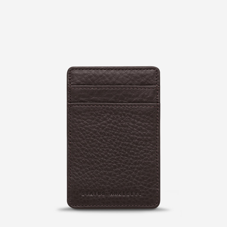 Status Anxiety Flip Men's Leather Wallet Chocolate