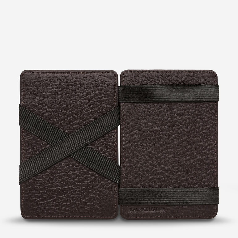 Status Anxiety Flip Men's Leather Wallet Chocolate