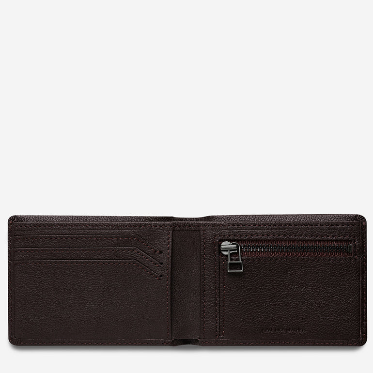 Status Anxiety Otis Men's Leather Wallet Chocolate