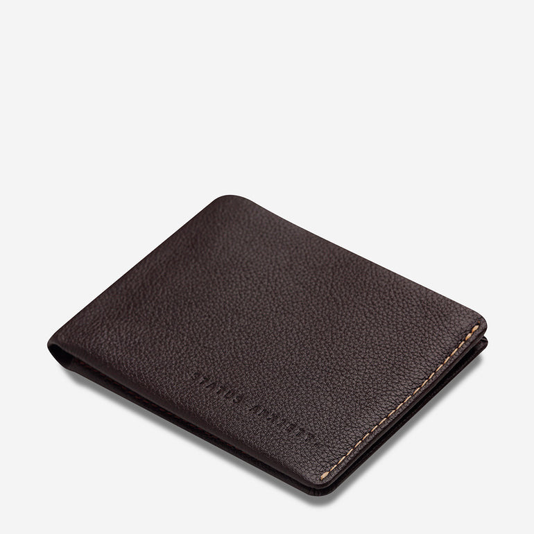 Status Anxiety Otis Men's Leather Wallet Chocolate