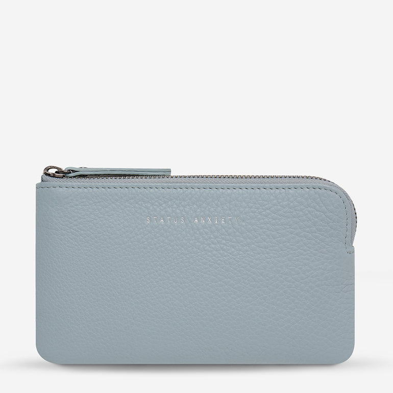 Status Anxiety Smoke and Mirrors Women's Leather Pouch Wallet Powder Blue