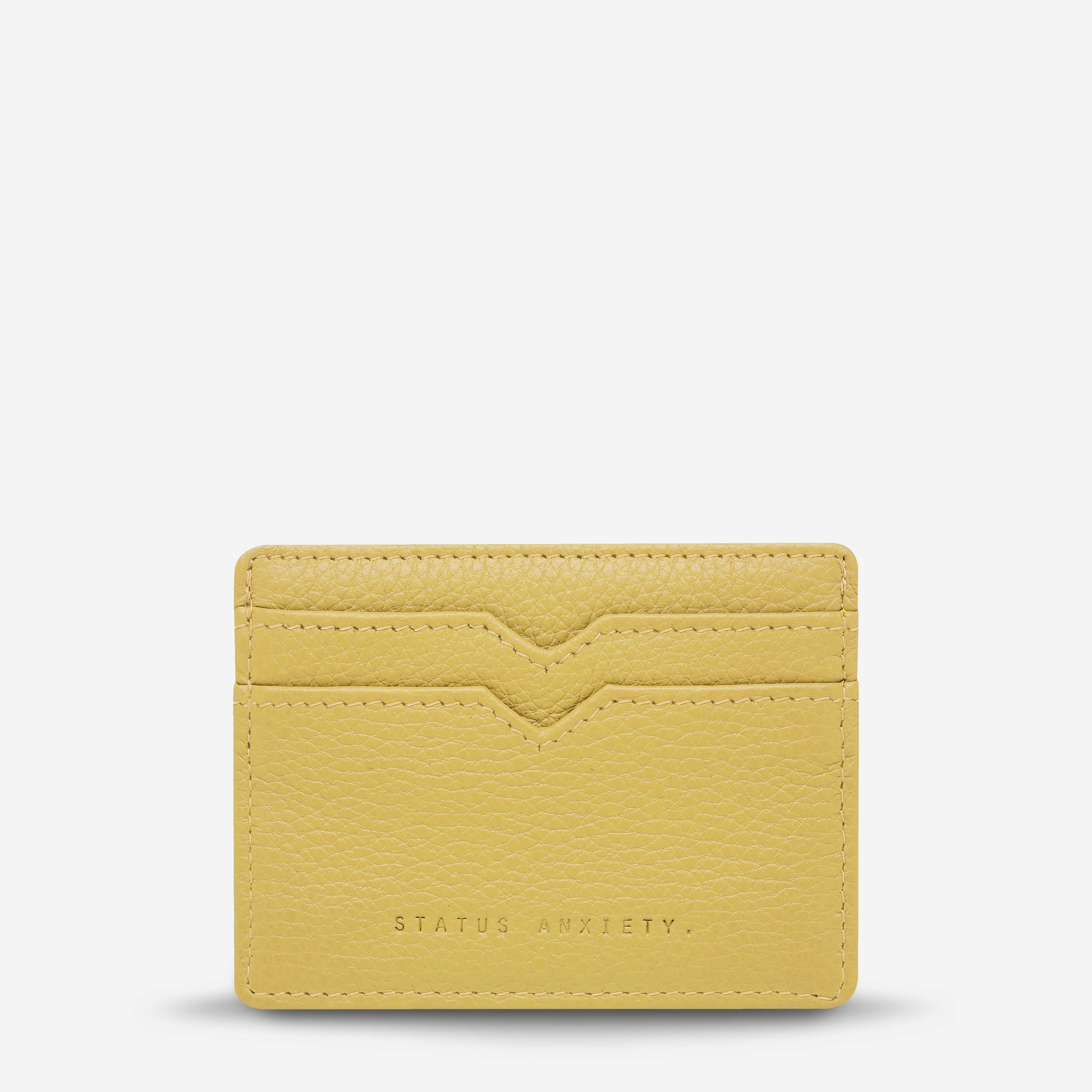 Status Anxiety Together For Now Women's Leather Card Wallet Buttermilk