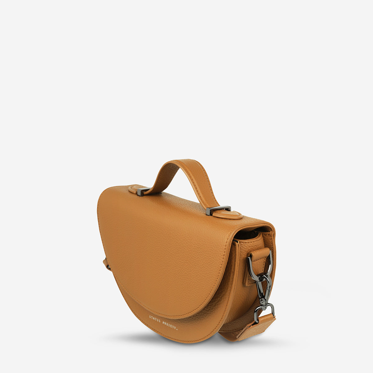 All Nighter With Webbed Strap Tan Crossbody Bag | Status Anxiety®