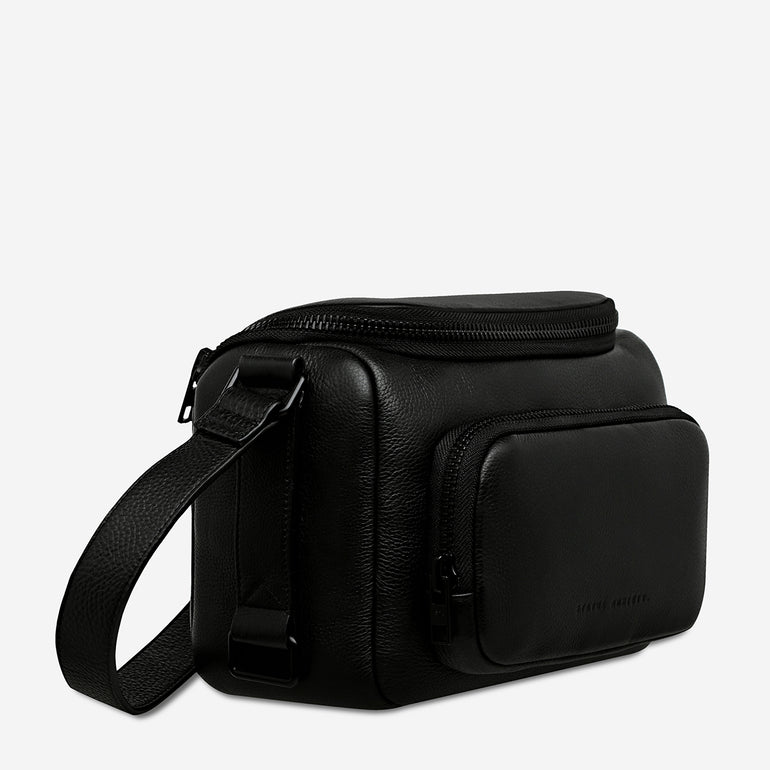 Loved You First Black Leather Camera Bag