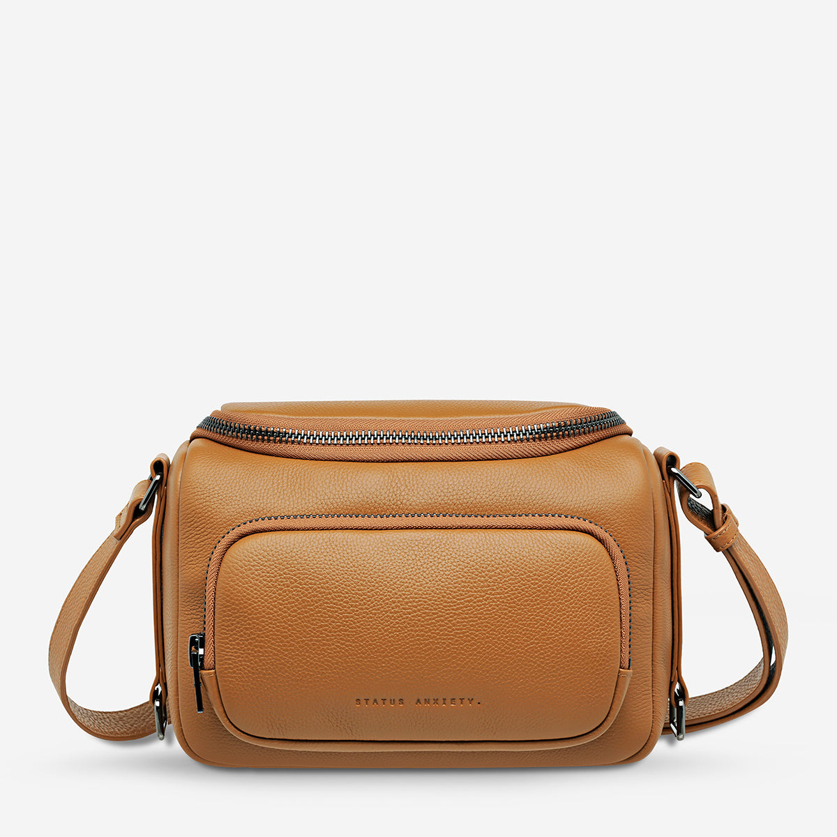 Loved You First Tan Leather Camera Bag