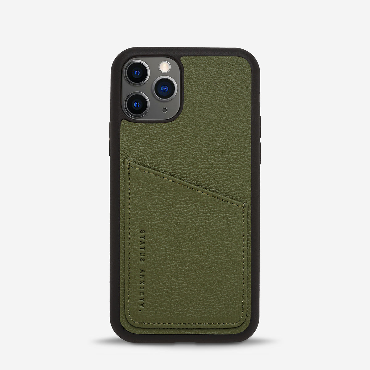 Who's Who Khaki Leather Phone Cases | Status Anxiety®