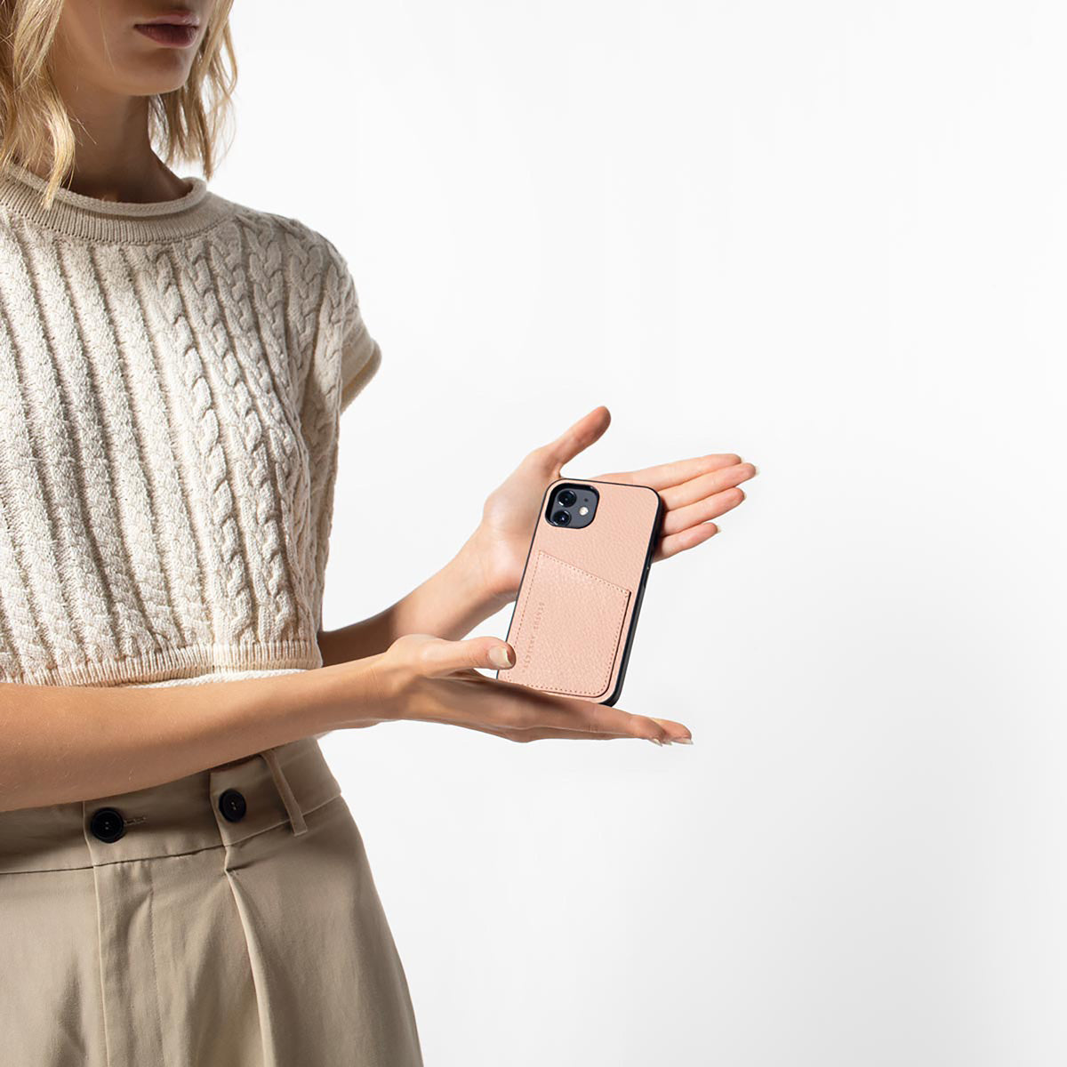 Who's Who Dusty Pink Leather Phone Cases | Status Anxiety®